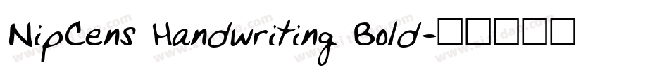 NipCens Handwriting Bold字体转换